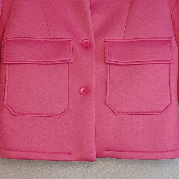Margot Paris Hot Pink Sz M Button Down Front Jacket - Picture 6 of 12